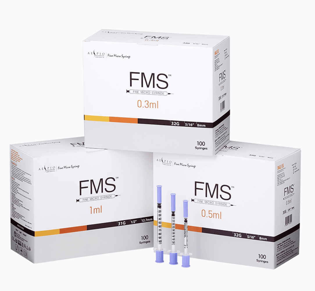 FMS Micro Spuit 1ml met 32Gx8mm naald per doos 100ST
