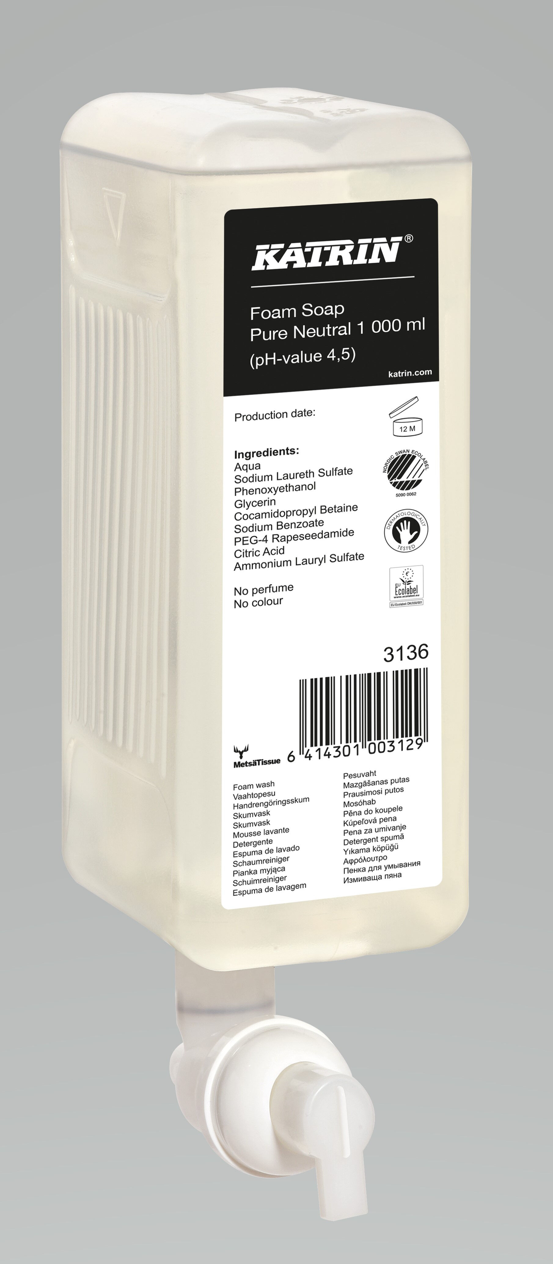 Katrin Foamzeep Puur Neutraal ltr. per 6st.