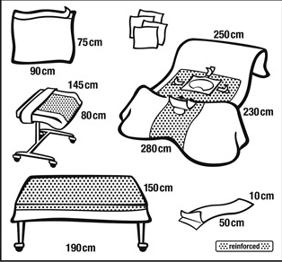 Foliodrape set protect plus gynaecologisch-abdominaal versterkt per 5ST.