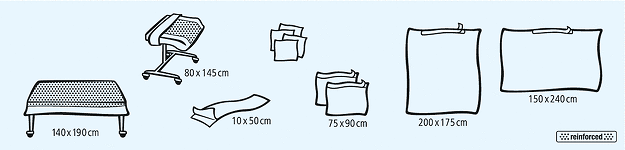 Foliodrape Protect 2 Universele afdekset per 6st.