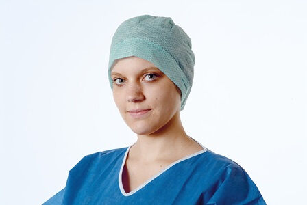 Foliodress operatiemuts comfort rondo plus aqua per 100ST.