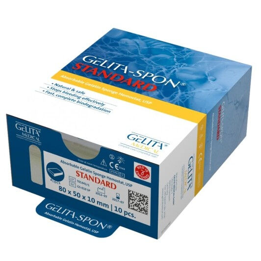 Curaspon Gelitaspon 8x5x1cm per 10st steriel