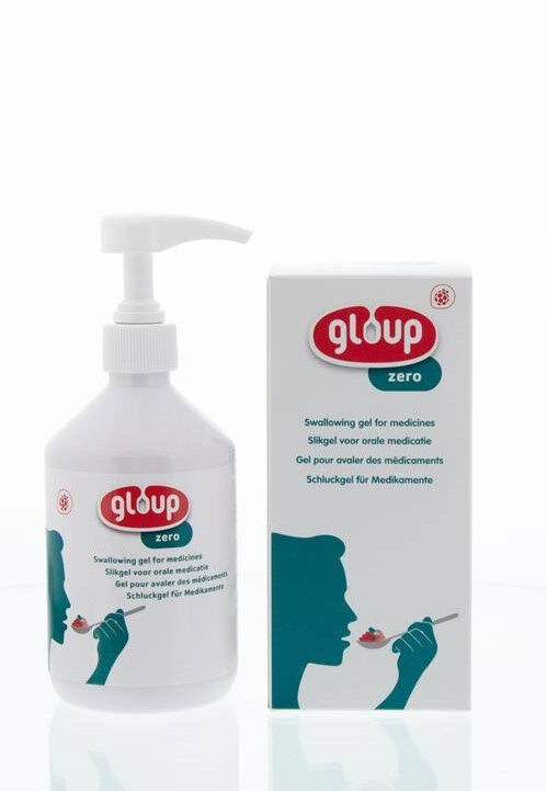 Gloup original fles met pomp aarbeien-bananensmaak 500ml per 6st