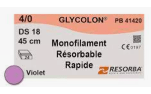 Glycolon Resorba DS18 violet 1.5 4-0 70cm, 24stuks
