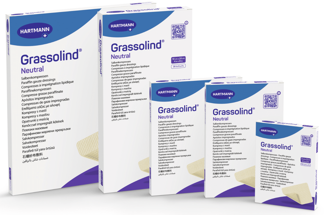 Vette gazen paraffine kompressen