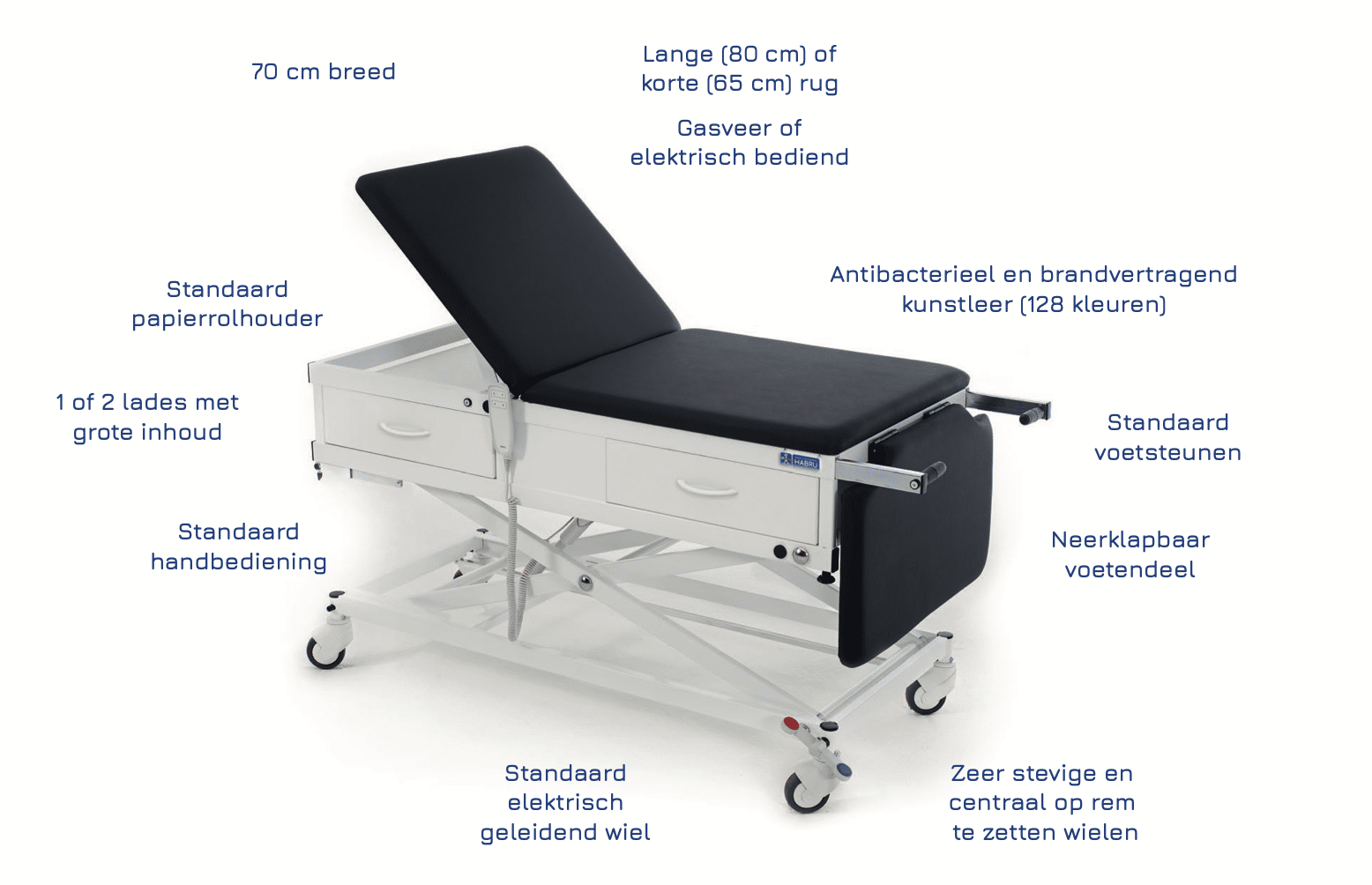 Habru MMEL onderzoekbank met laden elektrisch verstelbaar - afbeelding 4
