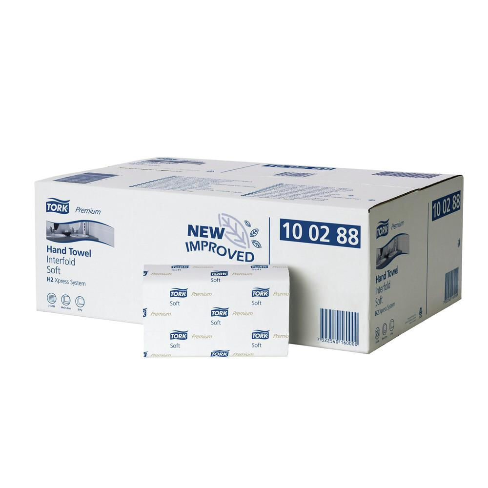 Handdoek Tork H2 100288 soft wit 21x34cm 21x110st. per doos