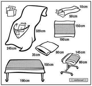 Foliodrape sets orthopedie & traumat. protect arthroscopie IV per 4ST.