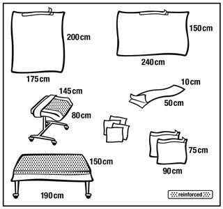 Foliodrape sets algemene chirurgie protect universeel II per 8ST.