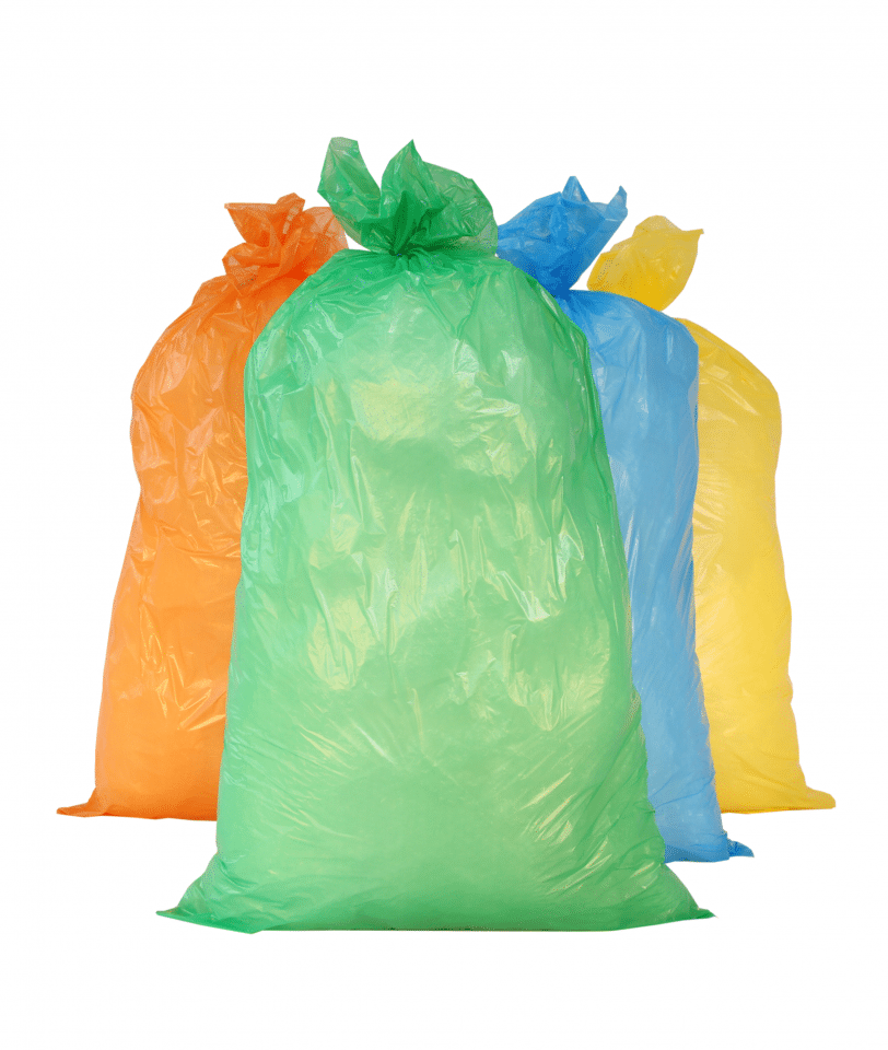 ECONORM AFVALZAK HDPE 80X110CM 18MY (ROL VAN 20 STUKS) GEEL