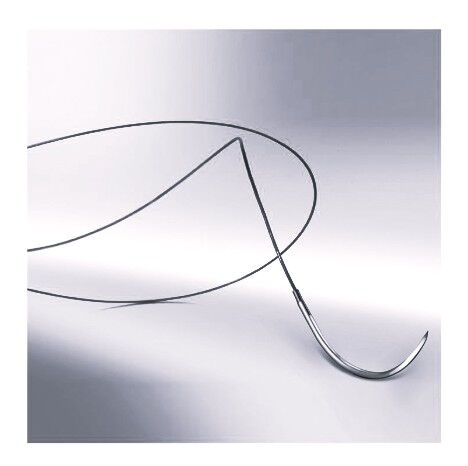 Hechtdraad 3/0 Dafilon met DS19 naald 75cm draad blauw per 36ST