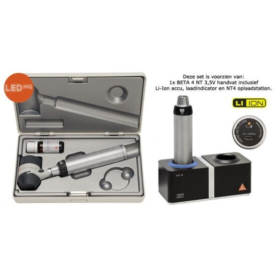Heine Dermatoscoopset Delta 20T Beta 4 USB Handvat, inclusief Tafellader