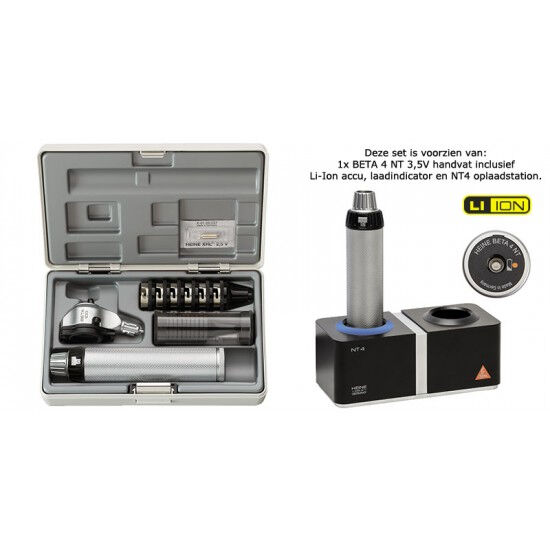 Heine Otoscoopset Beta 100 Halogeen NT4 Tafellader