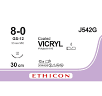 Vicryl hechtdraad violet 30CM draad m 0-4 met SH plus naald J542G per 36ST