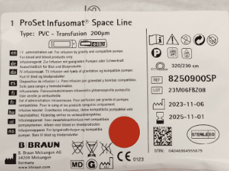 Bbraun ProSet infusomat spacelijn 2x bijspuitpunt 200mu filter pvc per 50st. - afbeelding 0