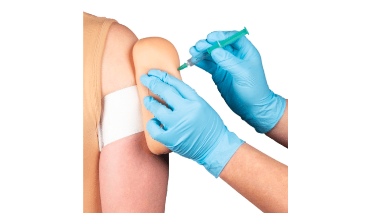Injectietrainer voor IM en SC injecties met bevestigingsband voor arm per stuk - afbeelding 1