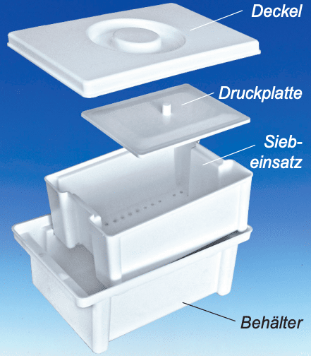 Instrumenten desinfectiebak 5L met korf en deksel 39,4cm lang x 26cm breed x 15,6cm hoog - afbeelding 1