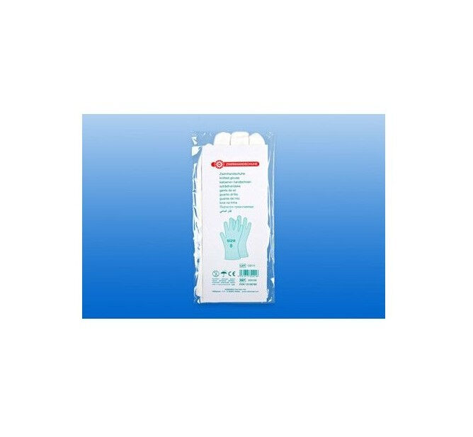 Steriele katoenen handschoenen maat 7-8 paar per verpakking 96 paar per doos