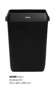 Katrin Afvalbak 50 ltr zwart - afbeelding 0
