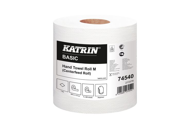 Katrin Basic handdoek M op rol 19cm x 260M per 6st. - afbeelding 0