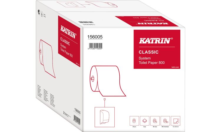 Katrin Classic System toiletpapier doprol 800 vel per 36st. - afbeelding 1