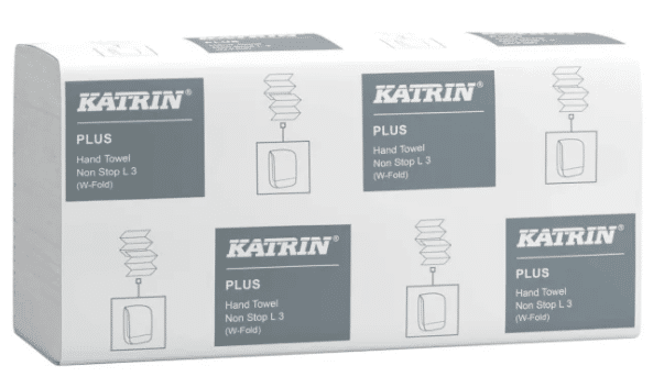 Katrin plus papieren handdoekjes W-fold L 3-laags premium soft 34x20.3cm 21x90ST - afbeelding 0