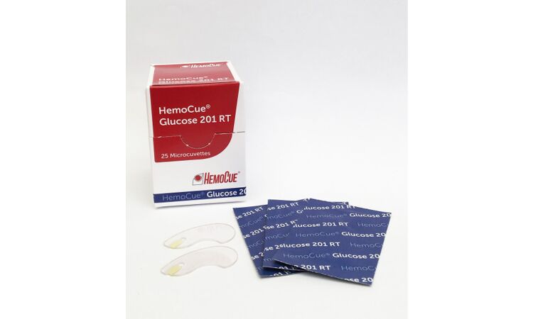 Hemocue cuvetten glucose ongekoeld RT HB201 per 25st. niet steriel ref. 114701 - afbeelding 1