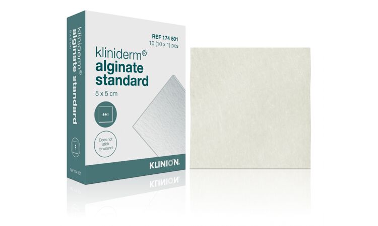 Kliniderm Alginate standaard - alginaat wondverband 5x5cm 10 stuks - afbeelding 0