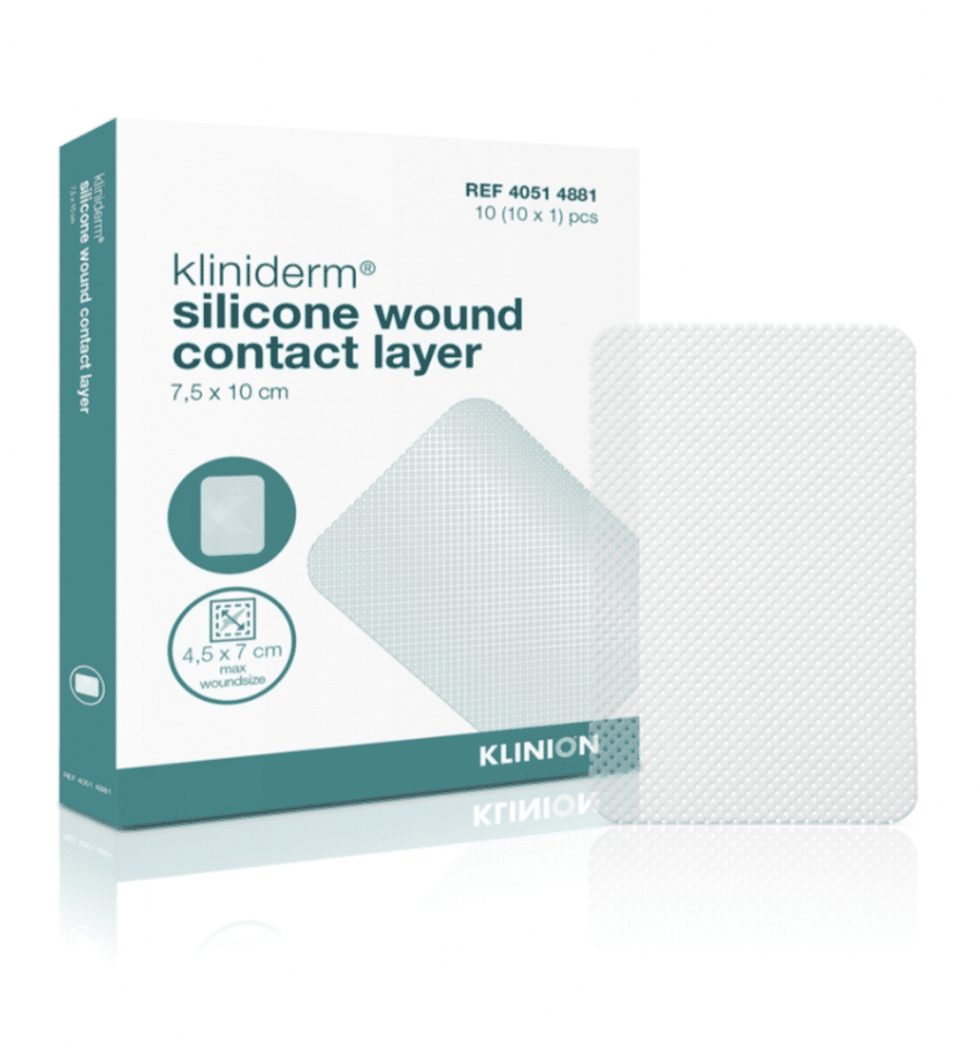 Klinion advanced kliniderm silicone wound contact layer 7,5x10cm steriel 10 st.