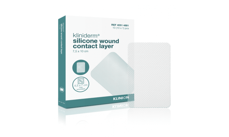 klinion-advanced-kliniderm-silicone-wound-contact-layer-in-verpakking