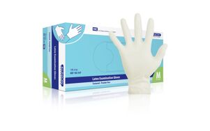 Klinion latex handschoenen poedervrij met polymeercoating per 100st.