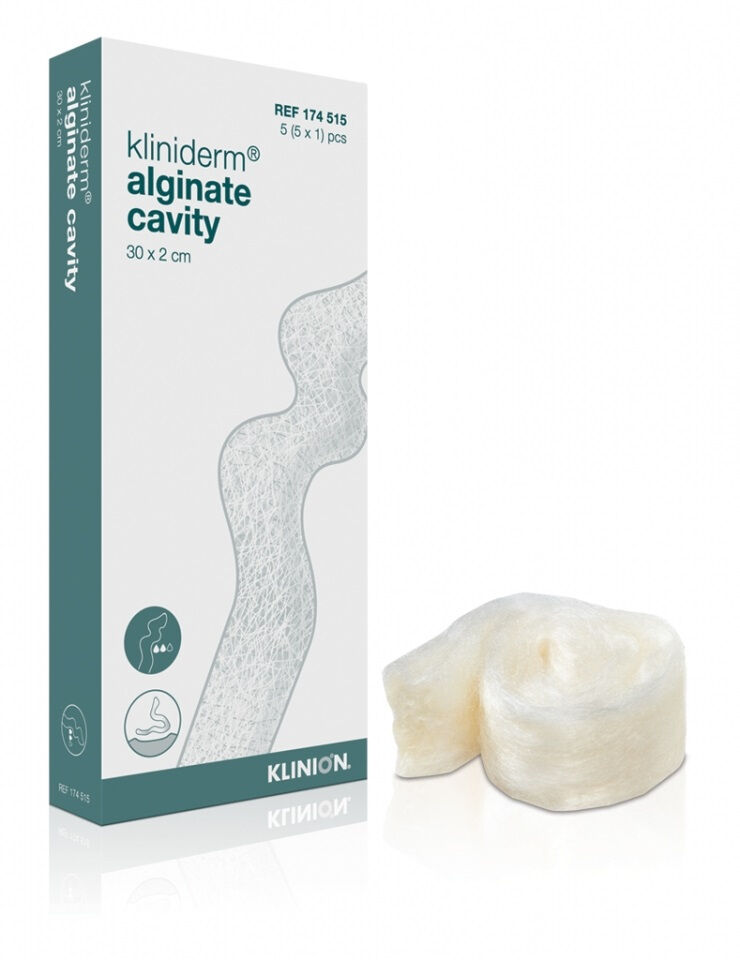 Kliniderm Alginate Cavity - Alginaat streng voor diepe wonden 30x2cm 5 stuks