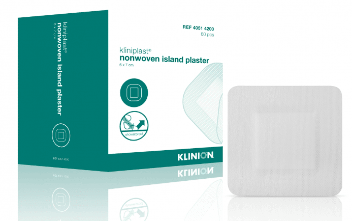 Kliniplast Border waterdichte eilandpleister non-woven wit 9x20cm per 30st.
