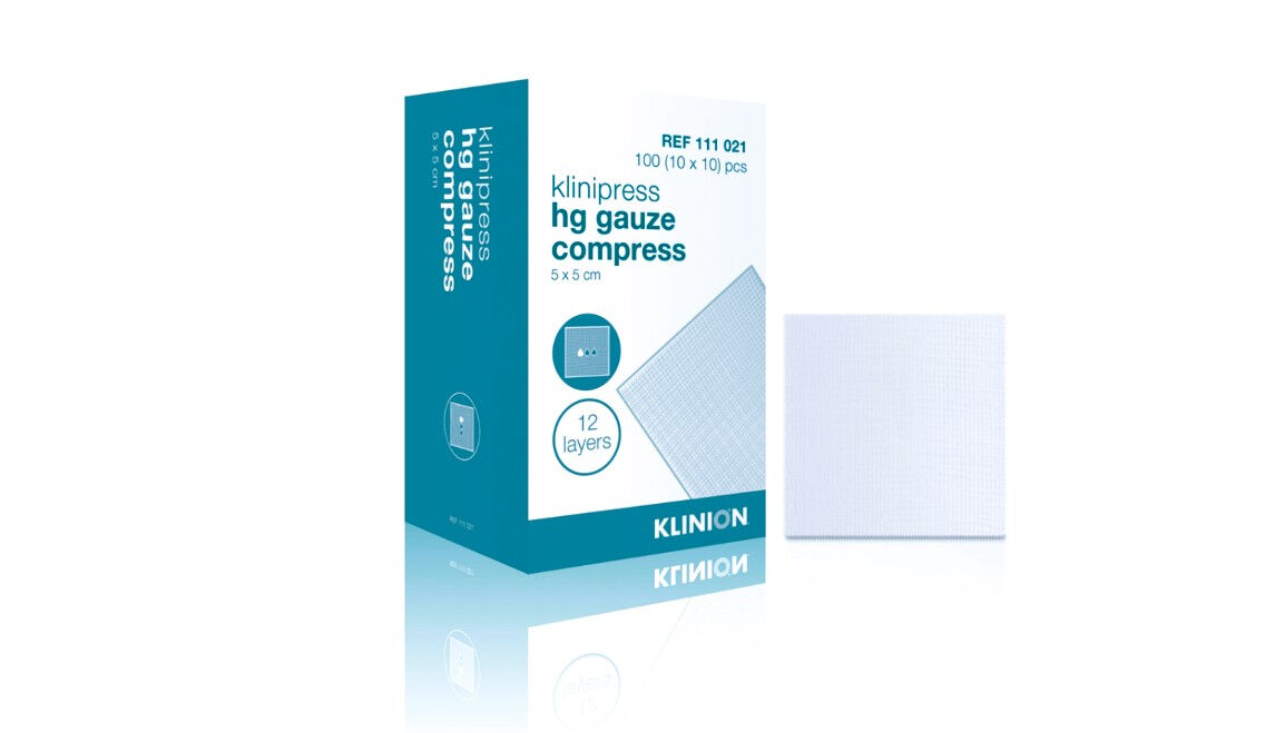 Klinion Hydrofiel Gaaskompres steriel 10 x20cm 12-laags per 50ST