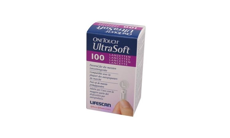 OneTouch Ultrasoft lancetten per 100st. - afbeelding 0