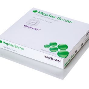 Mepilex Border Schuimverband met plakrand 10x10cm 5st. 
