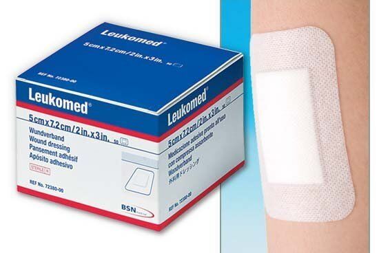 Leukomed eilandpleister per 50st. 5x7,2cm