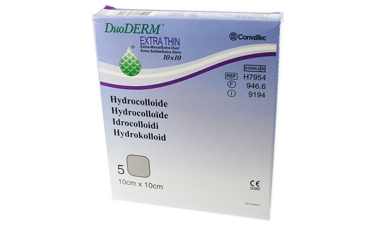 Duoderm Extra Thin hydrocolloid verband 10x10cm per 5st. - afbeelding 0