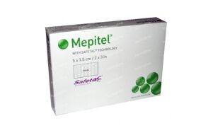 Mepitel one siliconen wondverband 6x7cm per 5st.