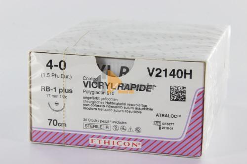 Vicryl Rapide hechtdraad VR2297 4-0 FS2 naald 75cm lang ongekleurd per 36st.