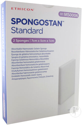 Spongostan sponsjes 7x5x1cm per 2st.