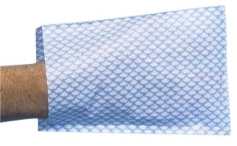 Disposable Washandjes blauw wit gestreept per 20x50st.