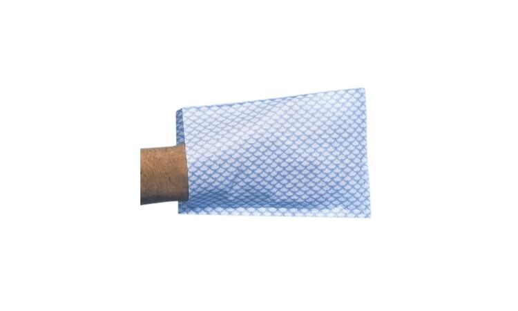 Disposable Washandjes blauw wit gestreept per 20x50st. - afbeelding 0