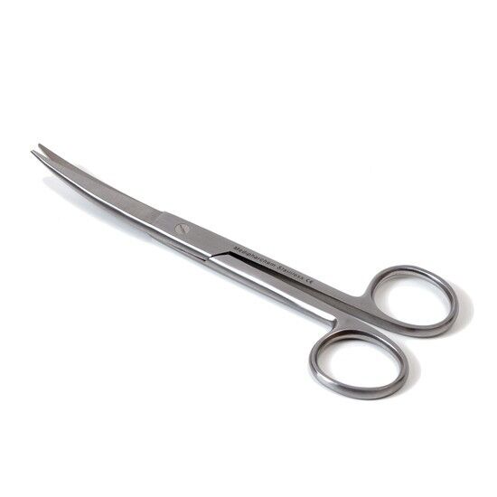 Chirurgische schaar gebogen spits/spits 14cm - afbeelding 0