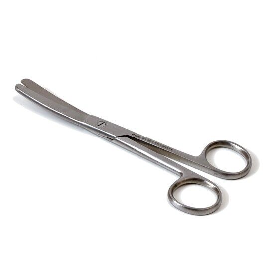 Chirurgische schaar gebogen stomp/stomp 13cm