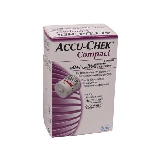 Accu-chek compact bloedsuikerteststrips per 50st.