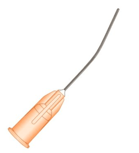 Eagle labs Lacrimal canule gebogen open eind 25G 0.5 x 38mm per 10st - afbeelding 0
