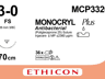 Monocryl Plus MCP3326G ongekleurd 3-0, FS naald, 70cm, 12 stuks
