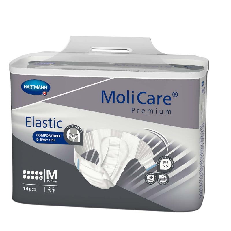 Molicare premium elastic slip Medium 85-120 cm 10 druppels 14st.