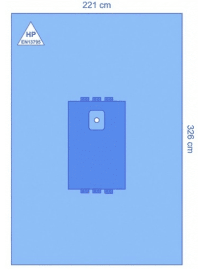 Medline ultimate extremiteitenlaken 221x326cm met elastische opening 6cm per 11st